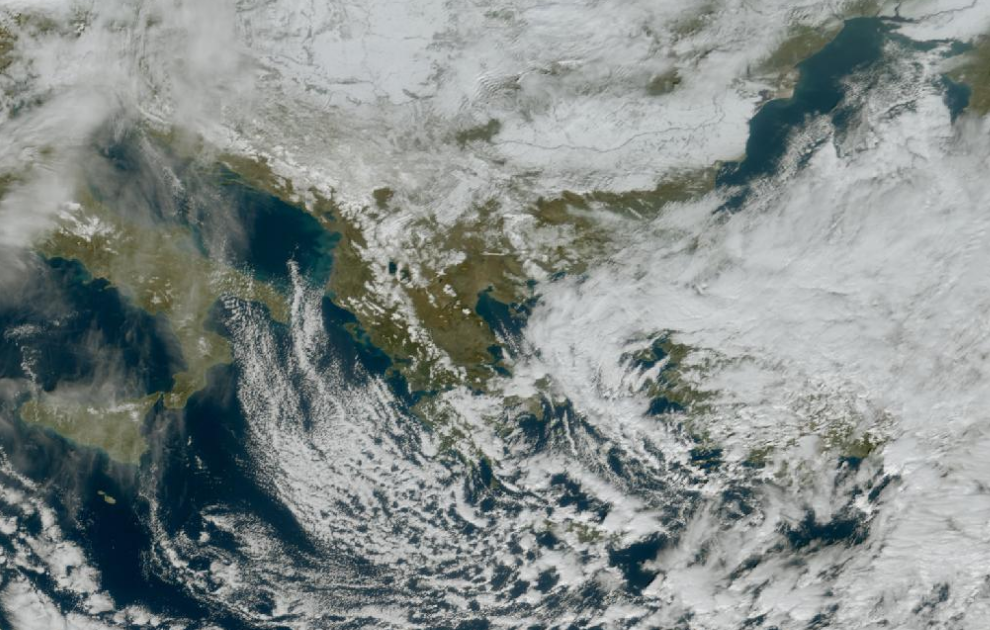 Τελευταία δορυφορική εικόνα νεφοκάλυψης