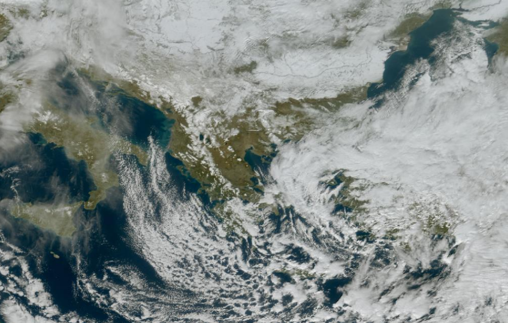 Τελευταία δορυφορική εικόνα νεφοκάλυψης