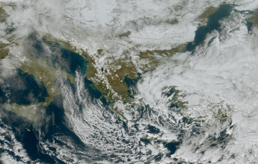 Τελευταία δορυφορική εικόνα νεφοκάλυψης