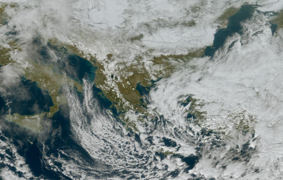 Τελευταία δορυφορική εικόνα νεφοκάλυψης