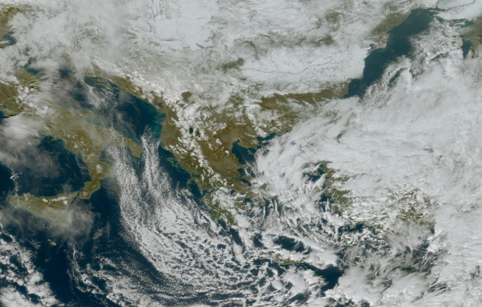 Τελευταία δορυφορική εικόνα νεφοκάλυψης