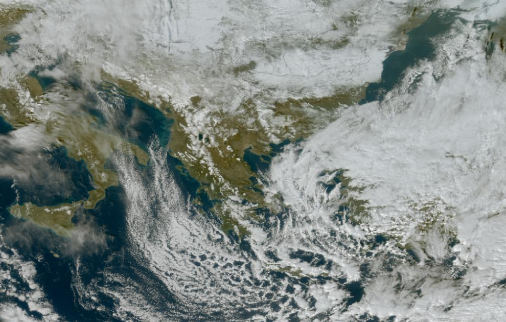 Τελευταία δορυφορική εικόνα νεφοκάλυψης