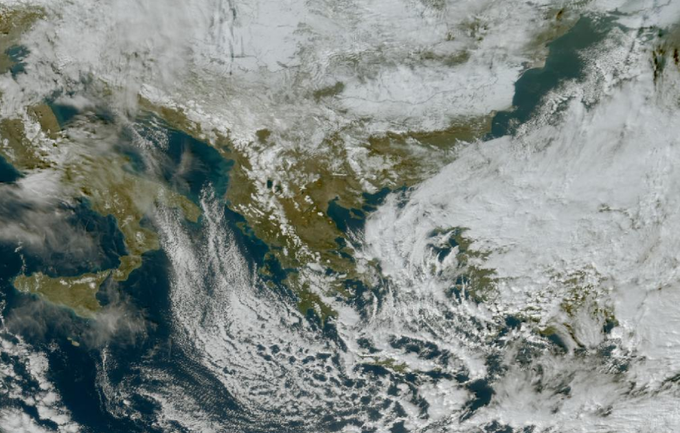 Τελευταία δορυφορική εικόνα νεφοκάλυψης