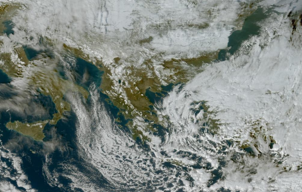 Τελευταία δορυφορική εικόνα νεφοκάλυψης