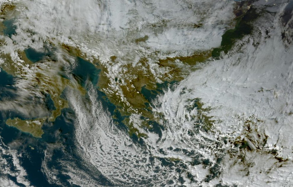 Τελευταία δορυφορική εικόνα νεφοκάλυψης