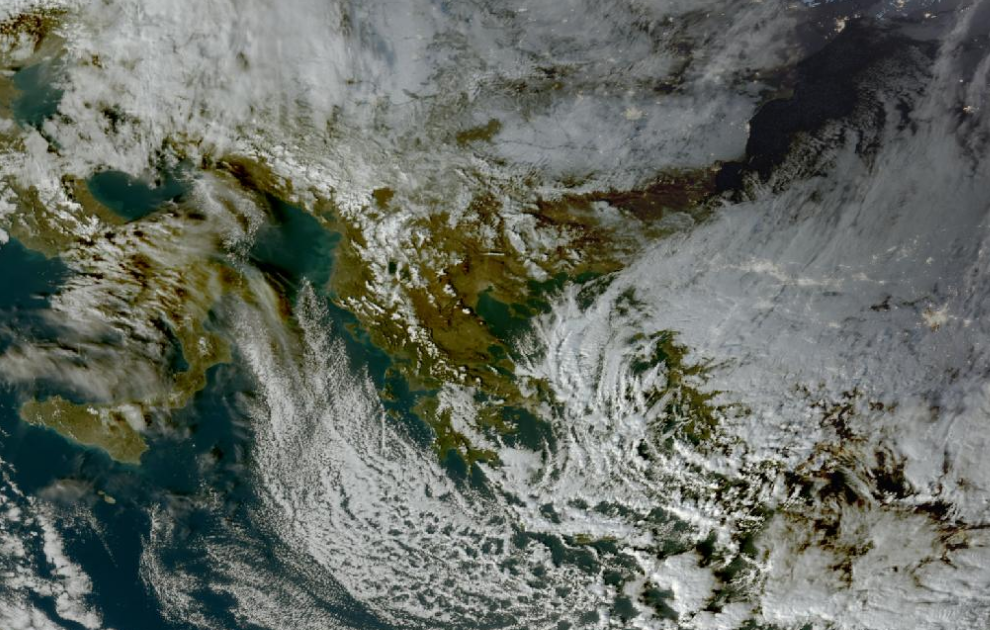 Τελευταία δορυφορική εικόνα νεφοκάλυψης