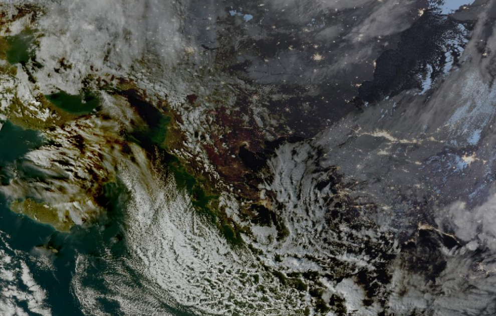 Τελευταία δορυφορική εικόνα νεφοκάλυψης