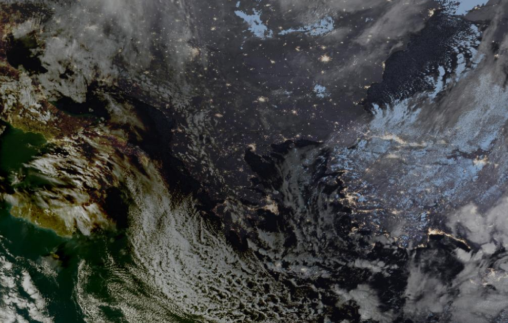 Τελευταία δορυφορική εικόνα νεφοκάλυψης