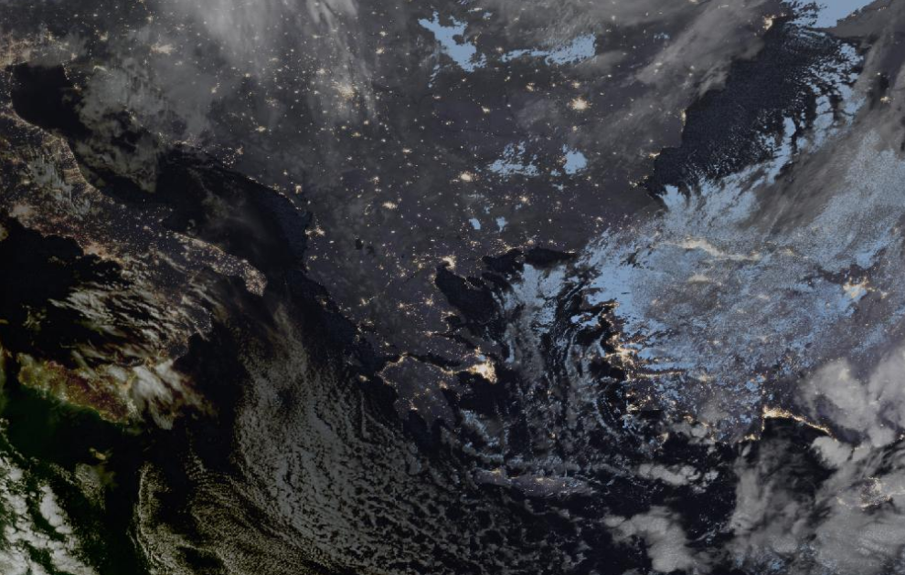 Τελευταία δορυφορική εικόνα νεφοκάλυψης