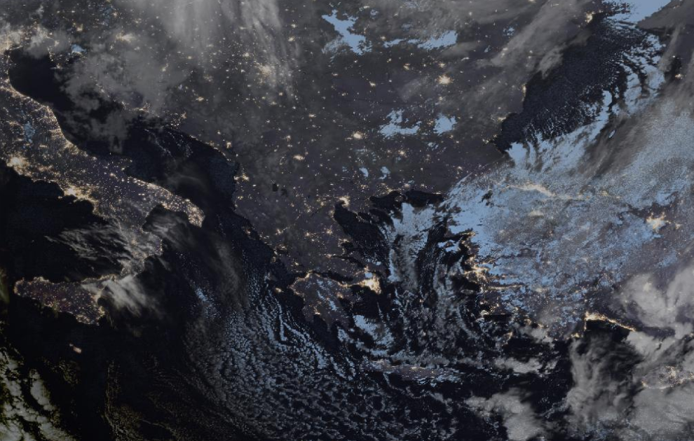 Τελευταία δορυφορική εικόνα νεφοκάλυψης