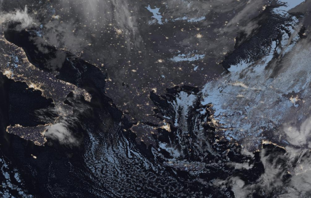 Τελευταία δορυφορική εικόνα νεφοκάλυψης