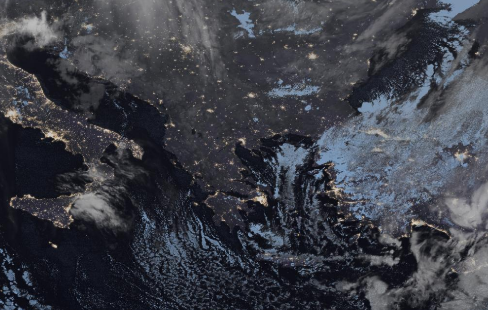 Τελευταία δορυφορική εικόνα νεφοκάλυψης