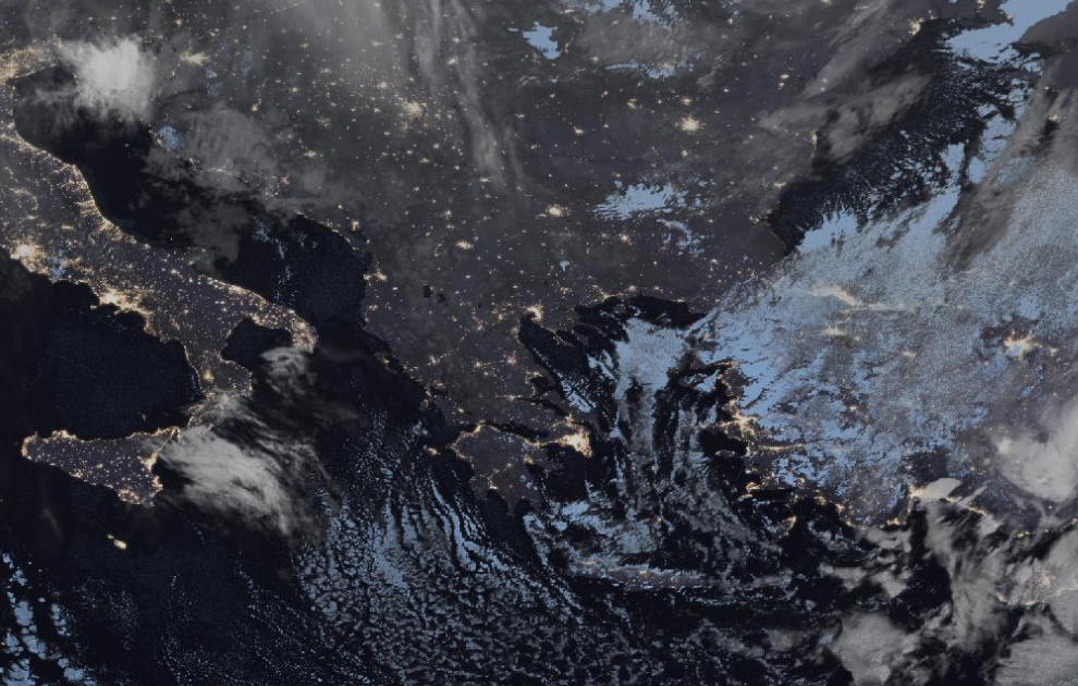 Τελευταία δορυφορική εικόνα νεφοκάλυψης