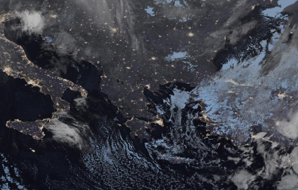 Τελευταία δορυφορική εικόνα νεφοκάλυψης