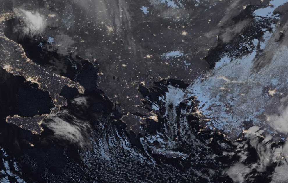 Τελευταία δορυφορική εικόνα νεφοκάλυψης