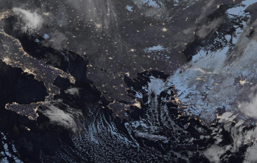 Τελευταία δορυφορική εικόνα νεφοκάλυψης