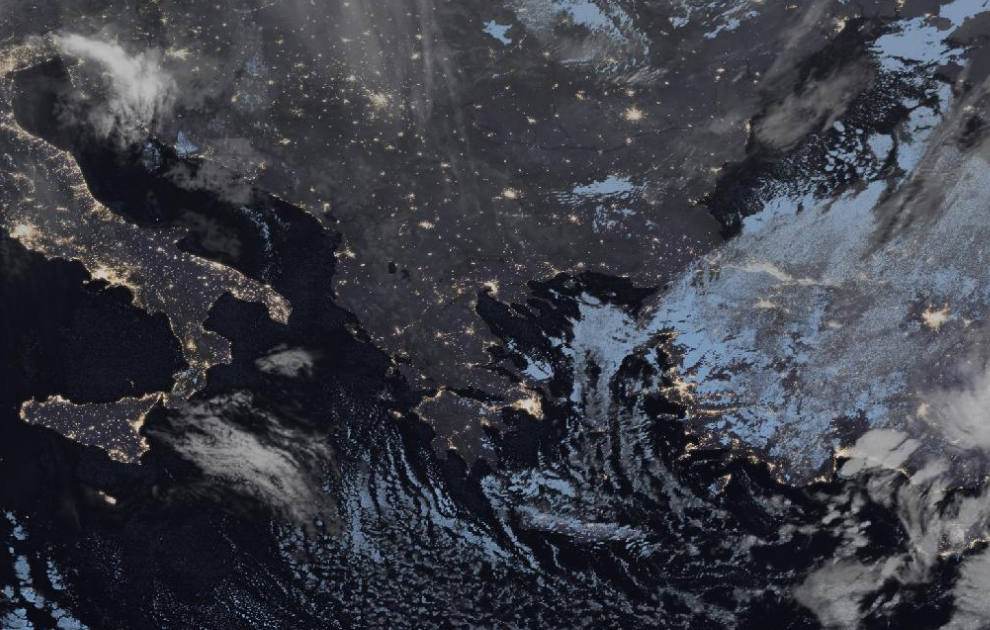 Τελευταία δορυφορική εικόνα νεφοκάλυψης