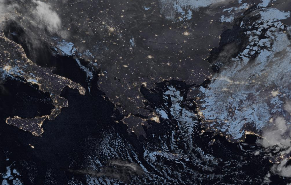 Τελευταία δορυφορική εικόνα νεφοκάλυψης