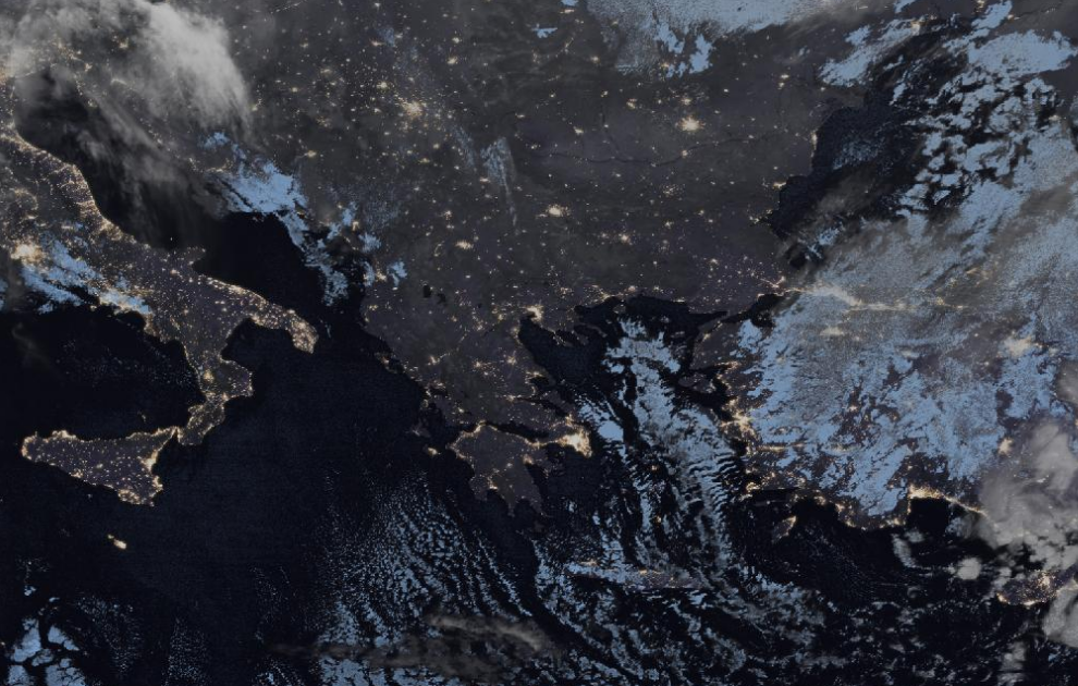 Τελευταία δορυφορική εικόνα νεφοκάλυψης