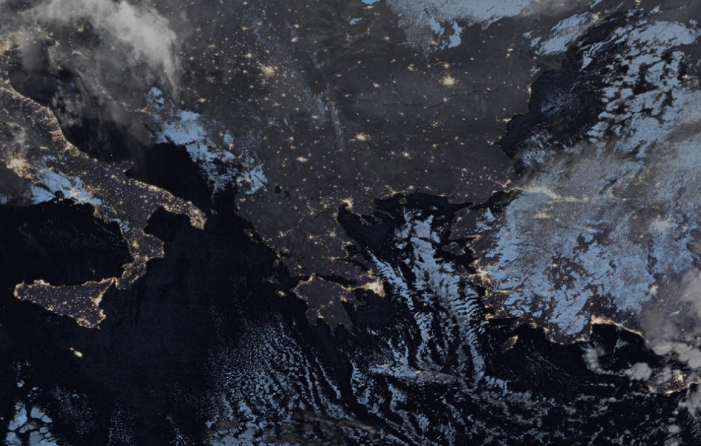 Τελευταία δορυφορική εικόνα νεφοκάλυψης