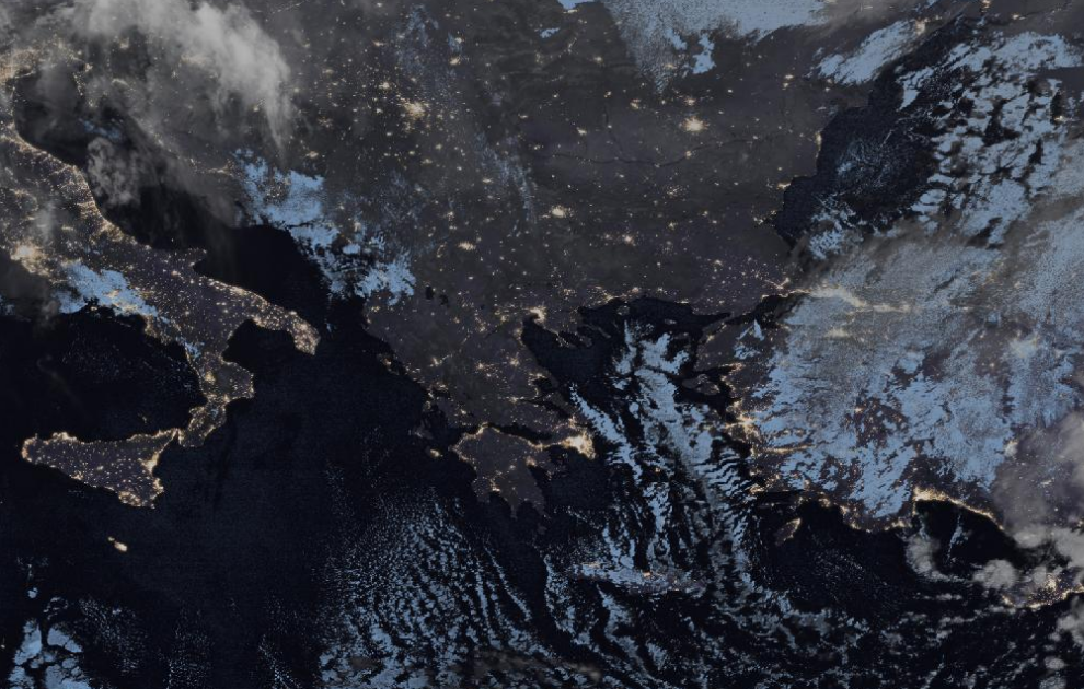 Τελευταία δορυφορική εικόνα νεφοκάλυψης