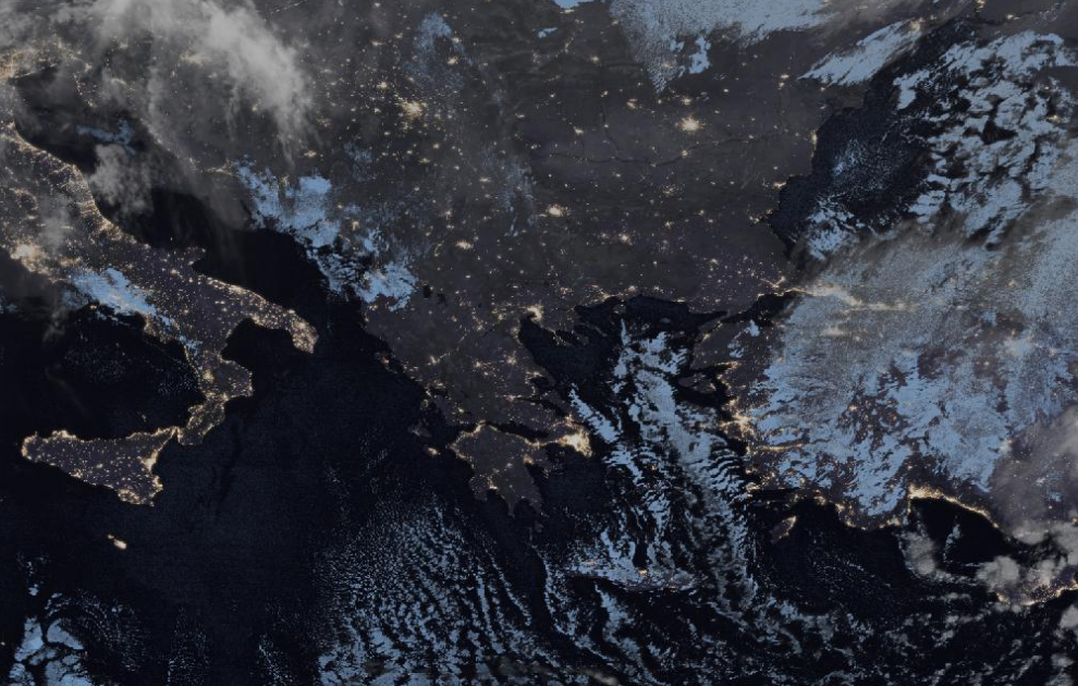 Τελευταία δορυφορική εικόνα νεφοκάλυψης