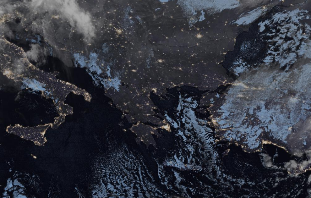 Τελευταία δορυφορική εικόνα νεφοκάλυψης