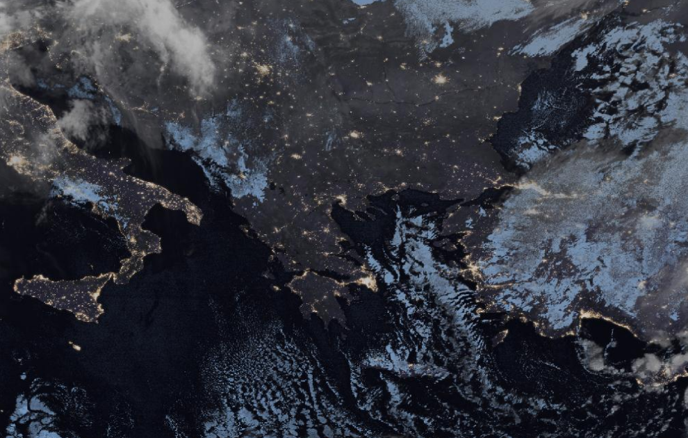 Τελευταία δορυφορική εικόνα νεφοκάλυψης