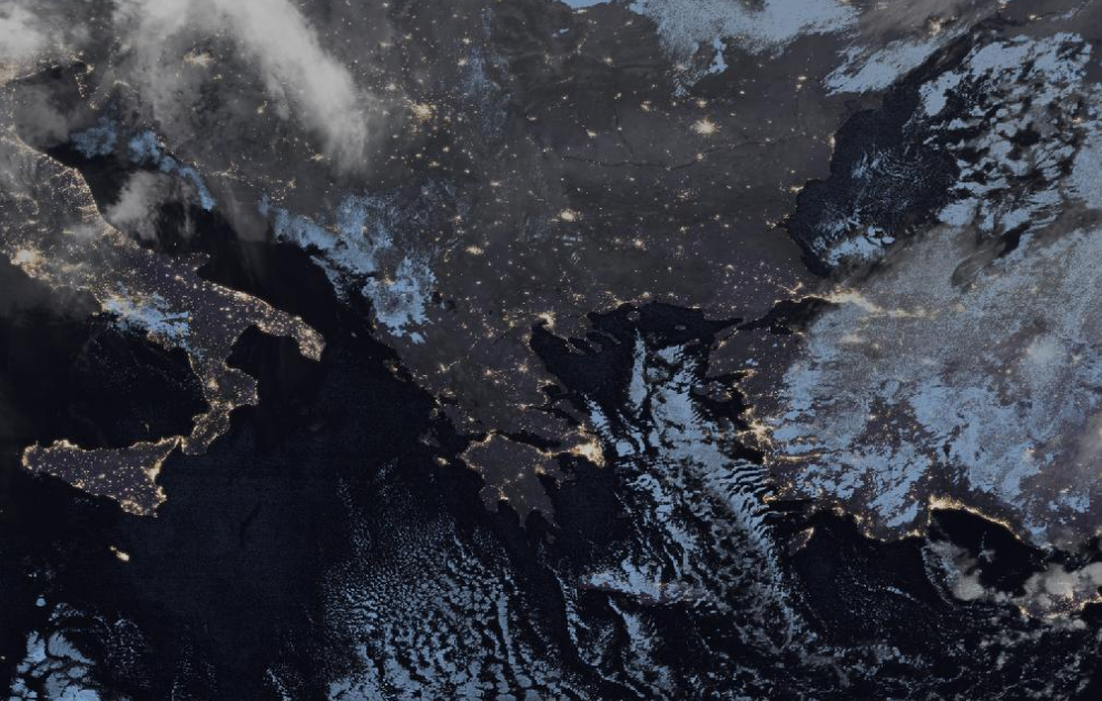 Τελευταία δορυφορική εικόνα νεφοκάλυψης