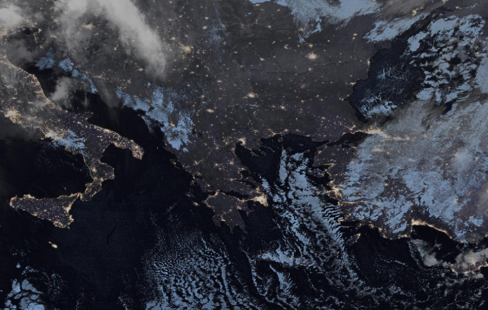 Τελευταία δορυφορική εικόνα νεφοκάλυψης