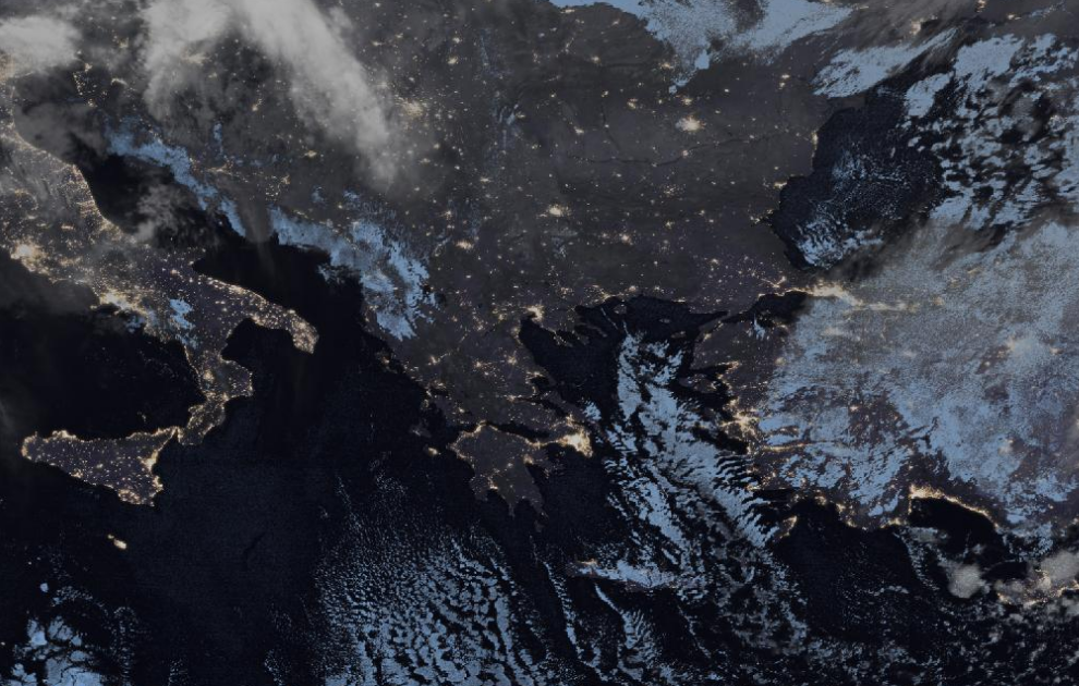 Τελευταία δορυφορική εικόνα νεφοκάλυψης