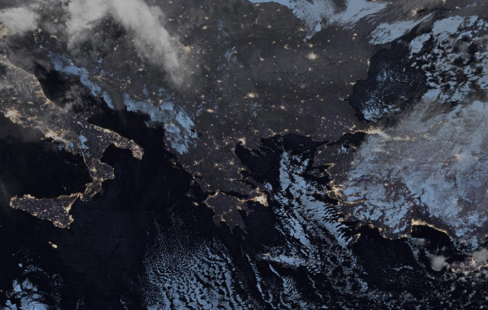 Τελευταία δορυφορική εικόνα νεφοκάλυψης