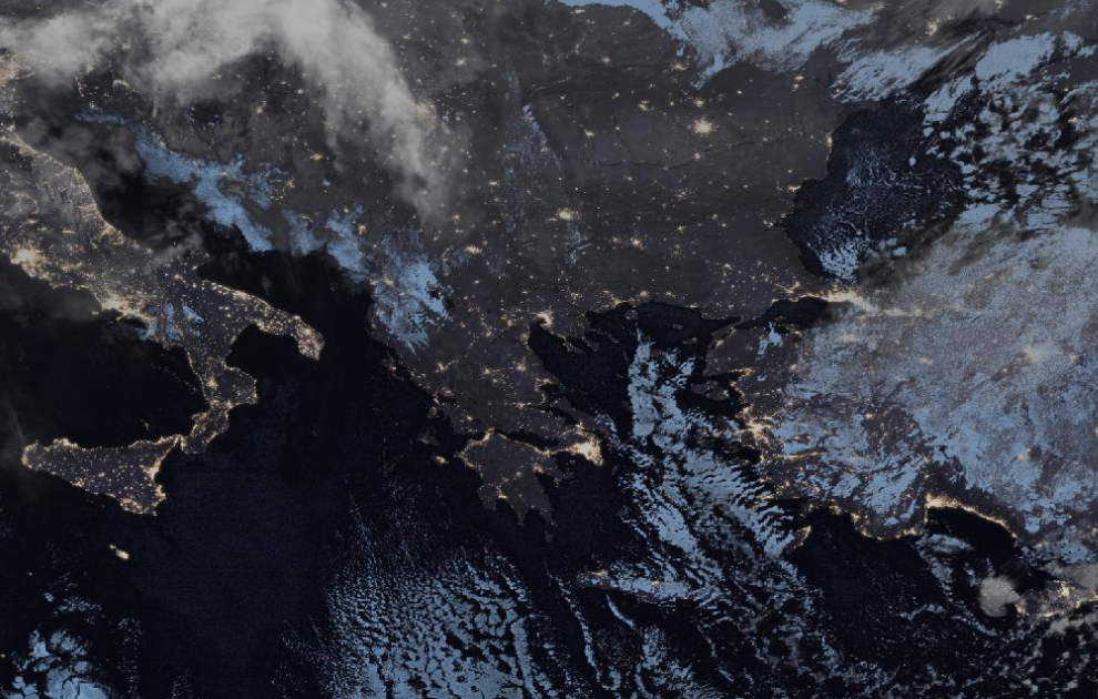 Τελευταία δορυφορική εικόνα νεφοκάλυψης