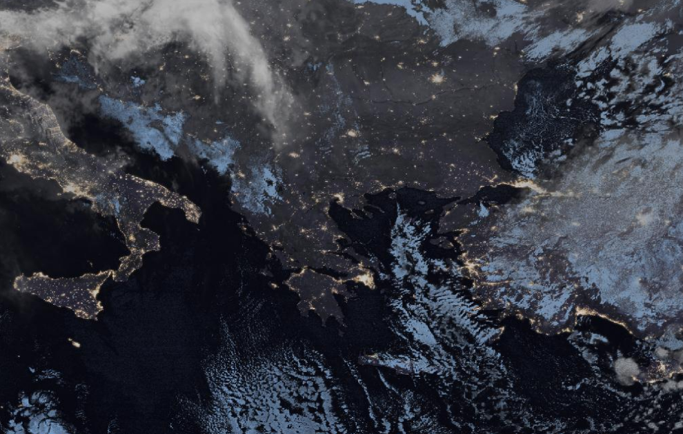 Τελευταία δορυφορική εικόνα νεφοκάλυψης