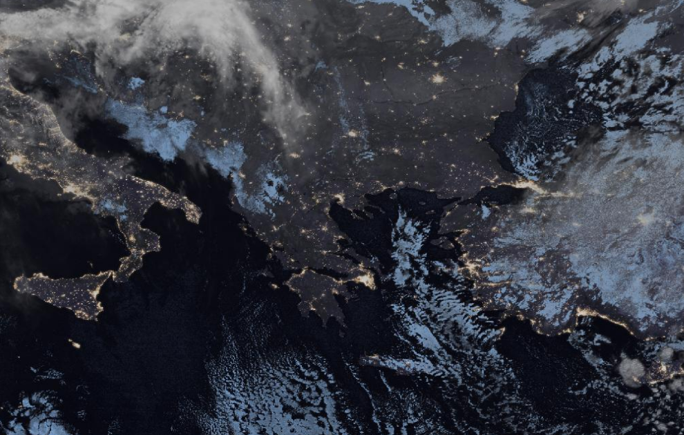 Τελευταία δορυφορική εικόνα νεφοκάλυψης