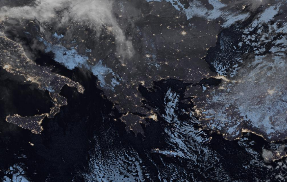 Τελευταία δορυφορική εικόνα νεφοκάλυψης