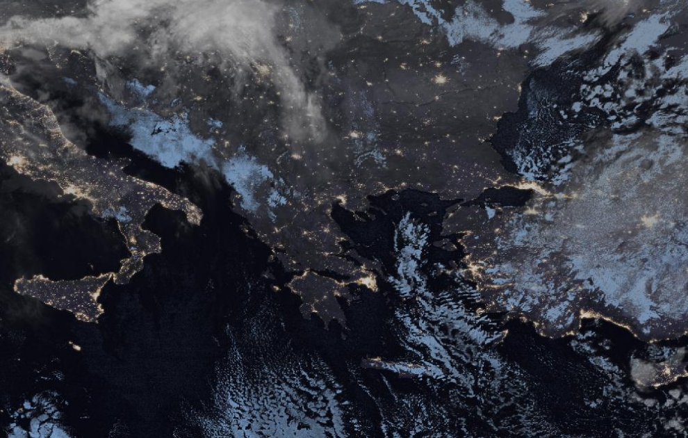 Τελευταία δορυφορική εικόνα νεφοκάλυψης