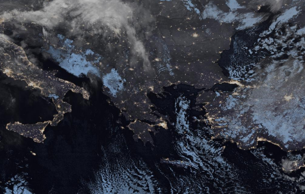 Τελευταία δορυφορική εικόνα νεφοκάλυψης