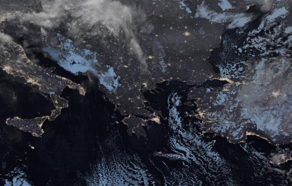 Τελευταία δορυφορική εικόνα νεφοκάλυψης