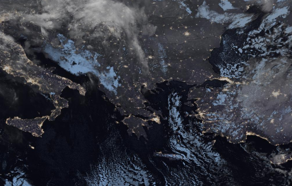 Τελευταία δορυφορική εικόνα νεφοκάλυψης