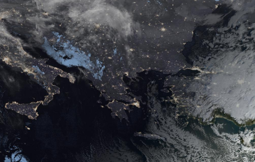 Τελευταία δορυφορική εικόνα νεφοκάλυψης