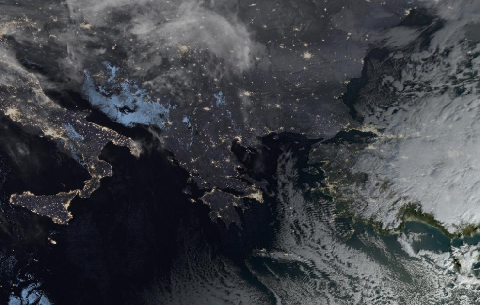 Τελευταία δορυφορική εικόνα νεφοκάλυψης