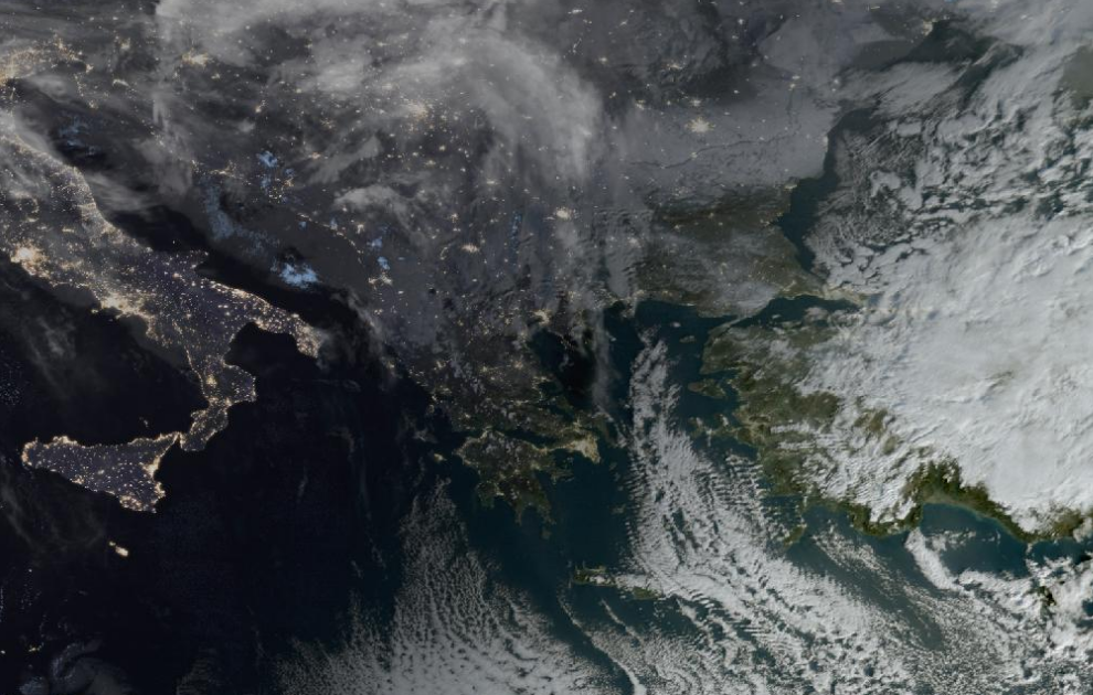 Τελευταία δορυφορική εικόνα νεφοκάλυψης