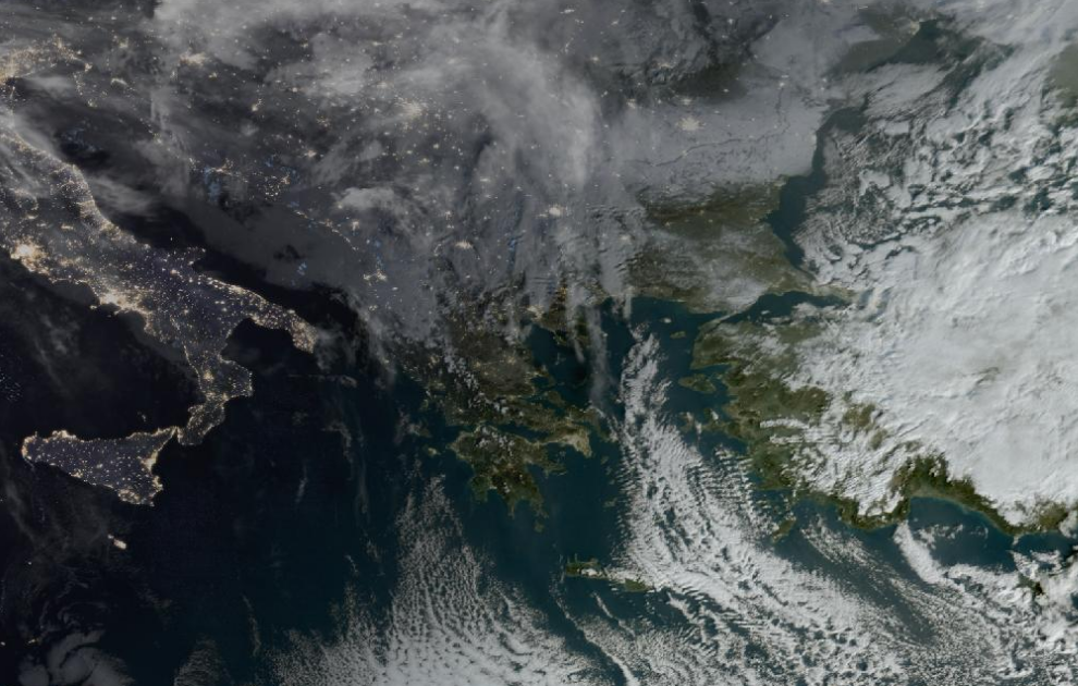 Τελευταία δορυφορική εικόνα νεφοκάλυψης