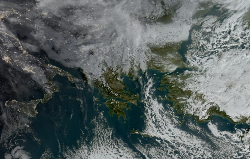 Τελευταία δορυφορική εικόνα νεφοκάλυψης