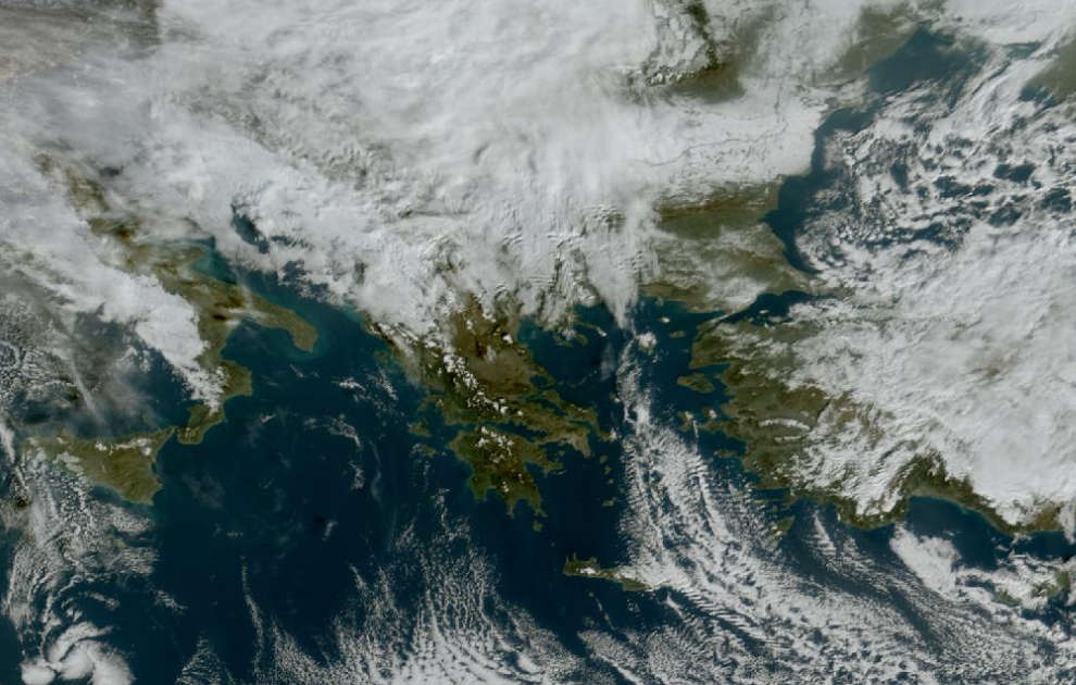 Τελευταία δορυφορική εικόνα νεφοκάλυψης