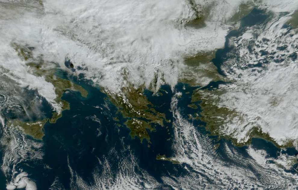 Τελευταία δορυφορική εικόνα νεφοκάλυψης