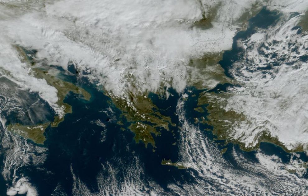 Τελευταία δορυφορική εικόνα νεφοκάλυψης