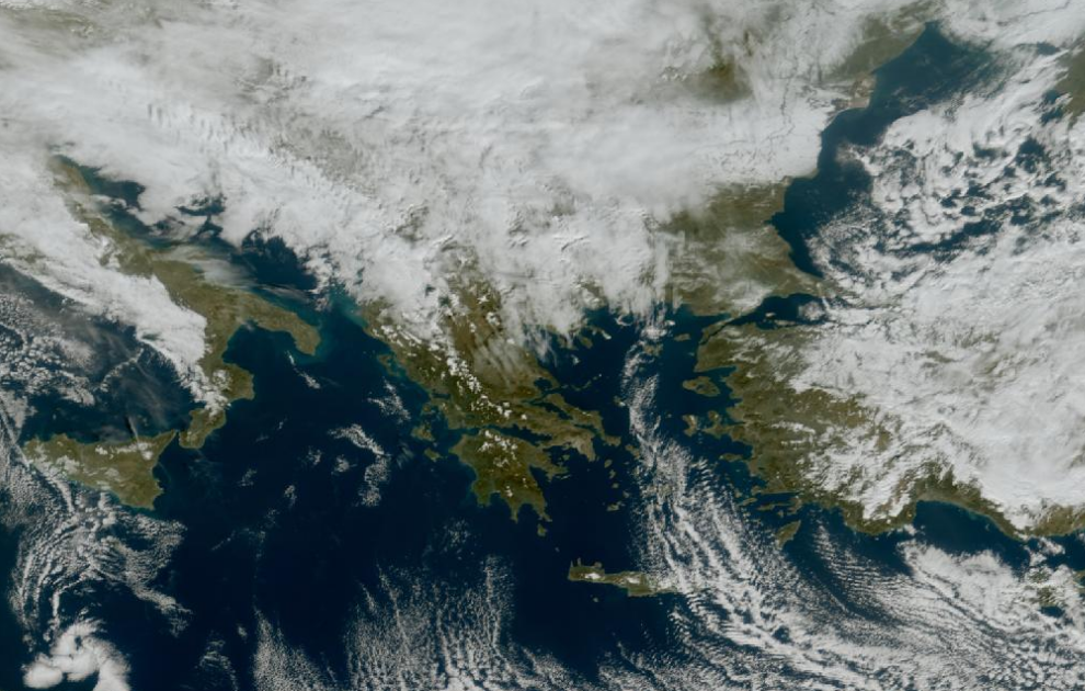 Τελευταία δορυφορική εικόνα νεφοκάλυψης