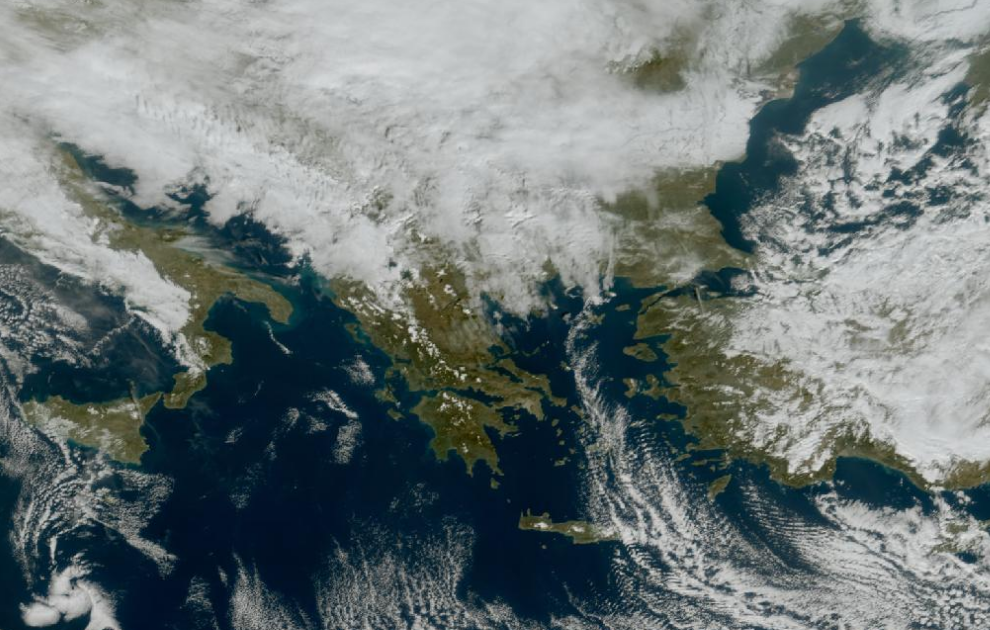 Τελευταία δορυφορική εικόνα νεφοκάλυψης